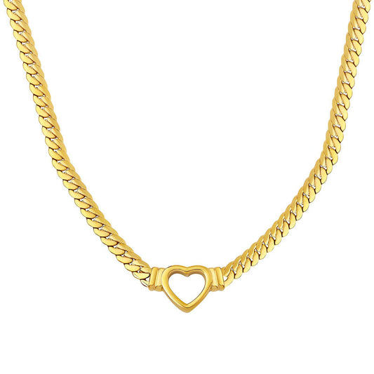 18K gold plated Stainless steel - Heart necklace