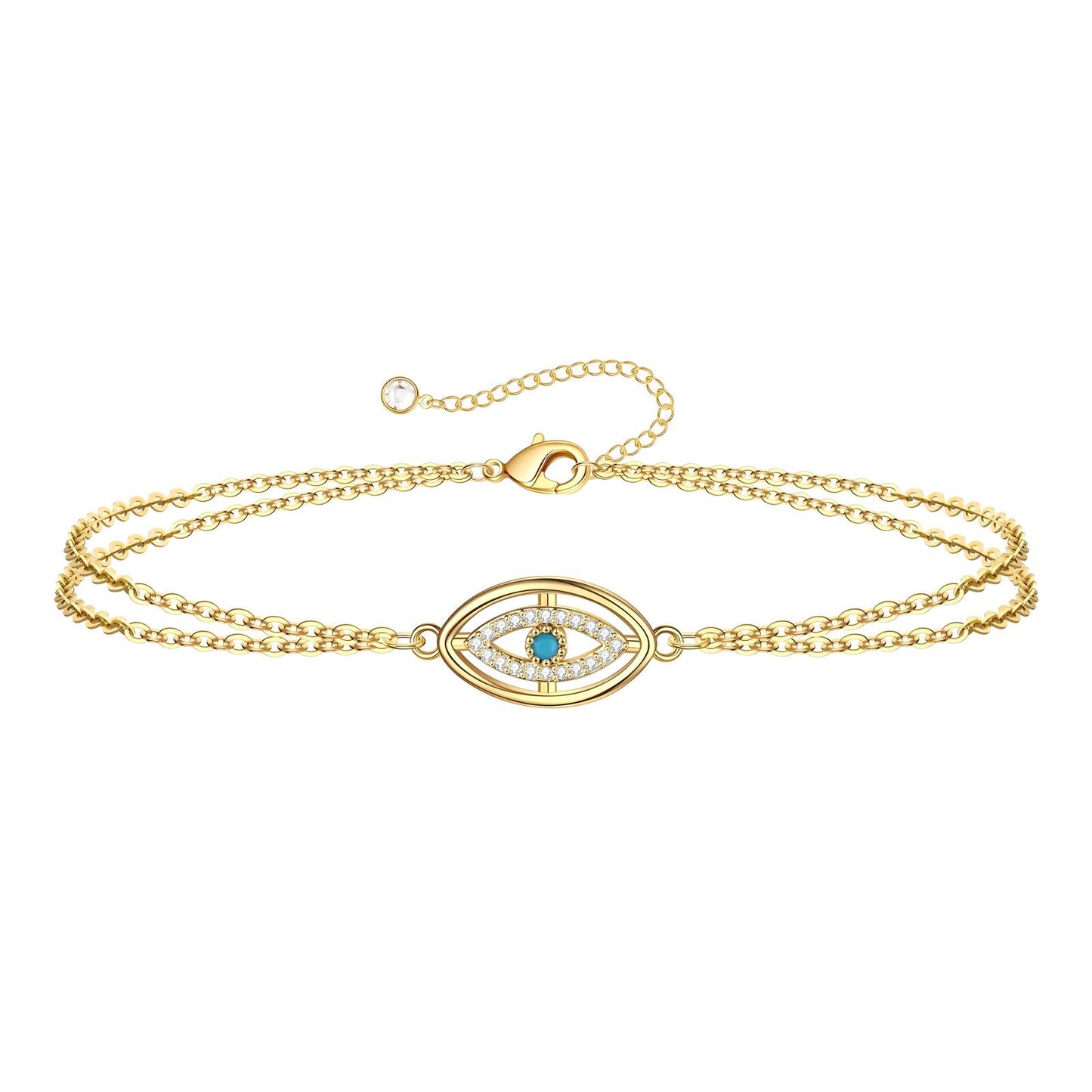 18K gold plated Stainless steel  Evil Eye bracelet