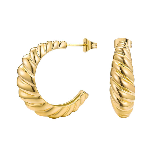 18K gold plated Stainless steel - Croissant Earrings