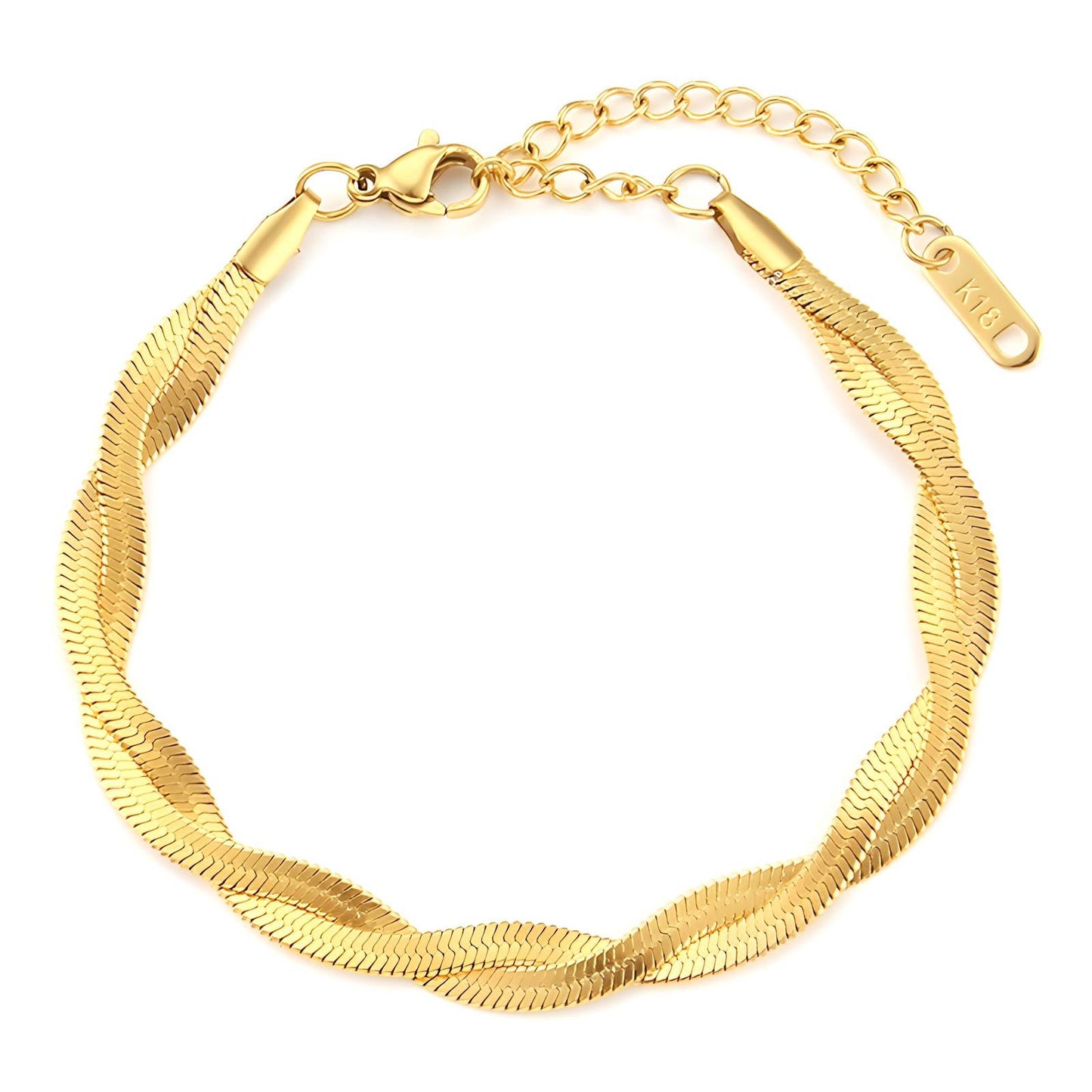 18K gold plated - Gold twist bracelet