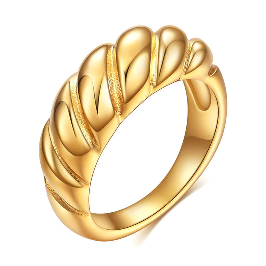 18K gold plated-   Сroissant finger ring