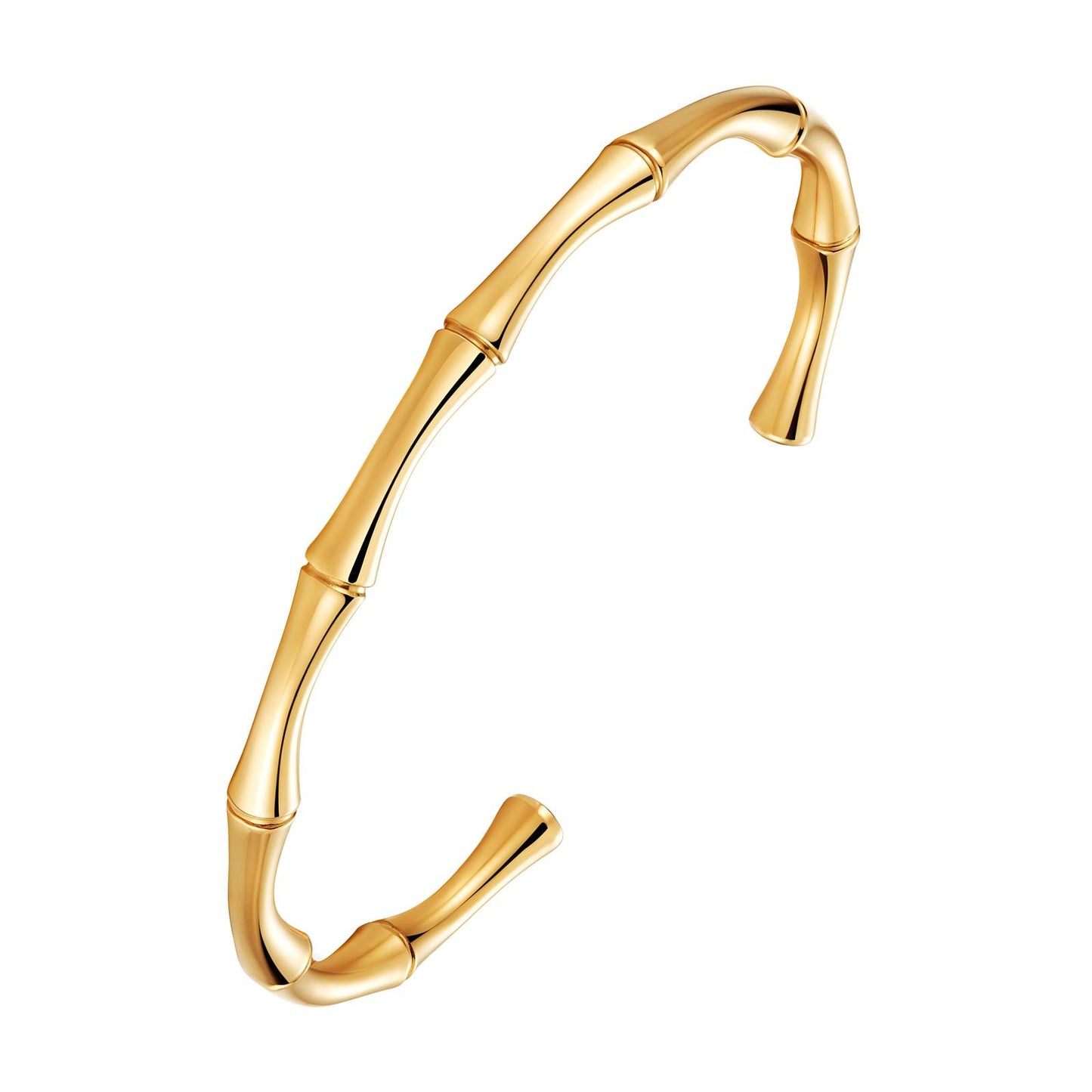 18K gold plated - Open Bamboo Bracelet