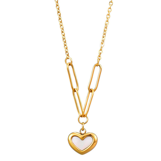 18K gold plated Stainless steel - Heart Necklace