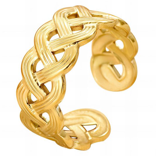 18K gold plated Stainless Steel - Self Adjustable Ring